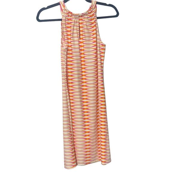 Jude Connally Lisa Dress XS Pink Cream‎ Orange Pink Print - Picture 1 of 6